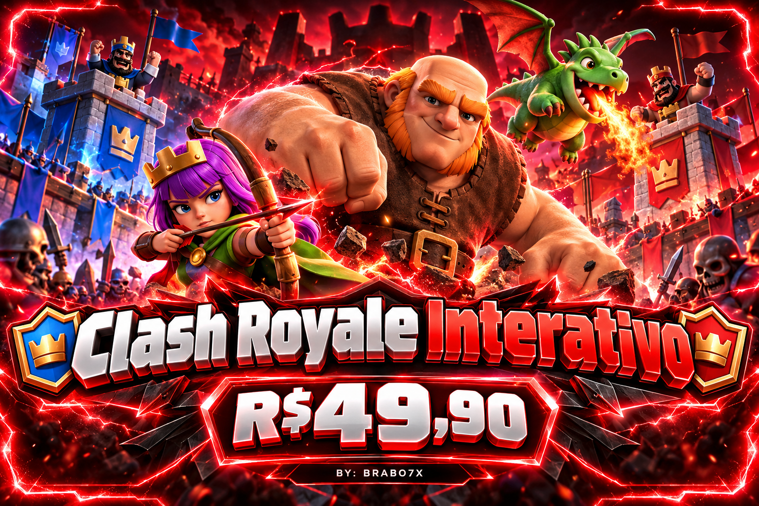 Clash Royale Interativo — R$49,90 — BY: BRABO7X